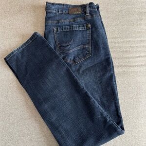 Dark Blue Straight Leg Jeans